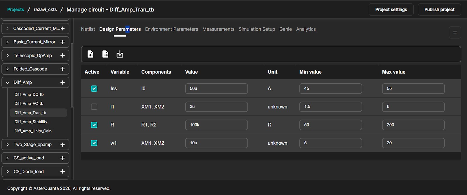 Transient Simulation Setup