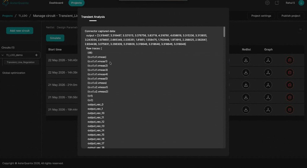 Available traces example