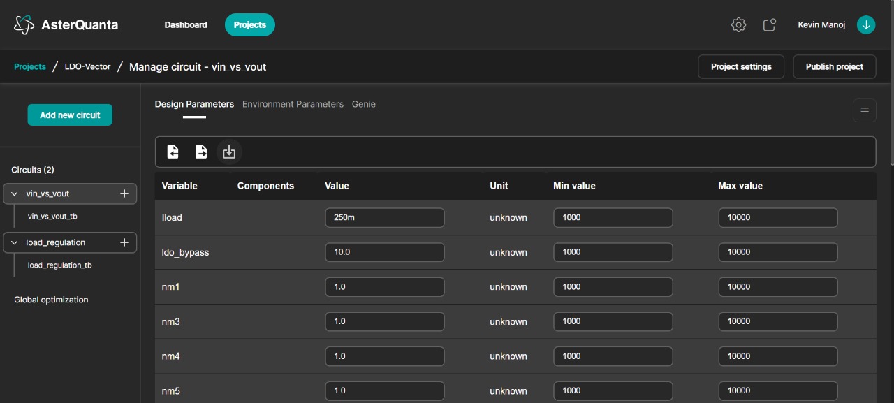 Circuit Testbench Interface