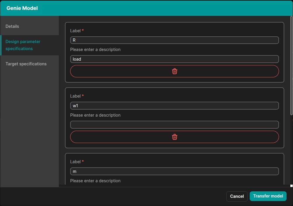 Review Design Parameters